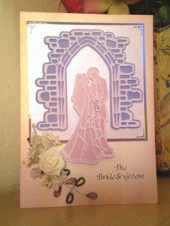 Bride and Groom at Church Door Topper File by Lyn Simms