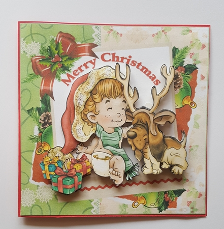 8x8 lets play Santa and Rudolf mini kit by Lystra Jordan