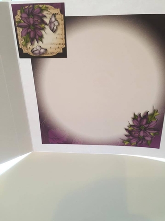 Sheet Music Christmas - Purple Poinsettias by Lystra Jordan