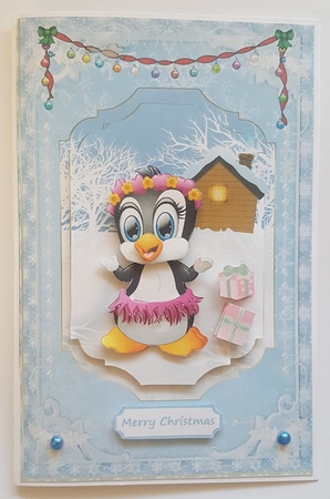 Penguins Love Christmas Topper  by Lystra Jordan