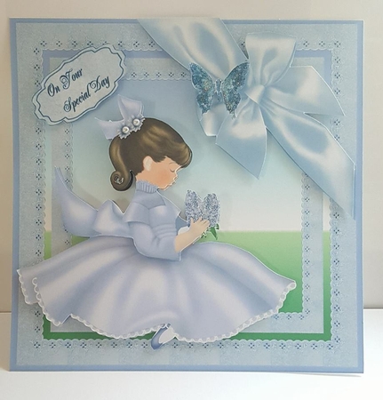 blue flower girl mini kit by Lystra Jordan