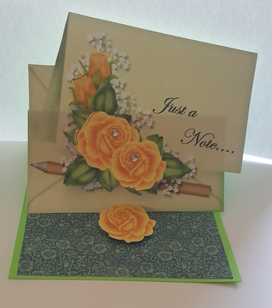 Just a Note... Yellow Roses by Lystra Jordan