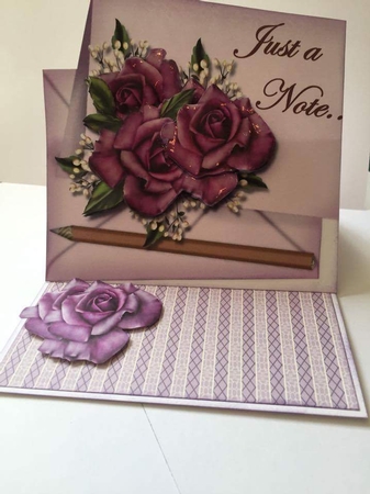 Just a Note... Purple Roses by Lystra Jordan