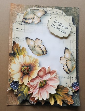 Sheet Music & Butterflies - Antique Autumn by Lystra Jordan