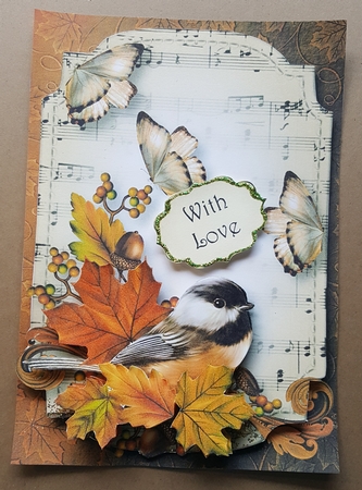 Sheet Music & Butterflies - Autumn Elegance by Lystra Jordan
