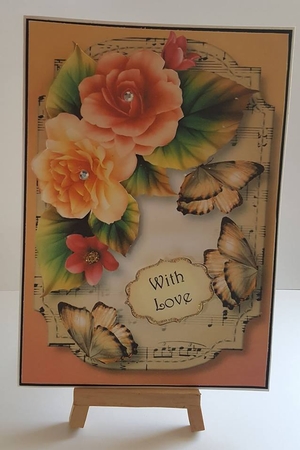 Sheet Music & Butterflies - Beautiful Begonias A5 by Lystra Jordan