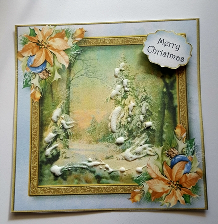 Beautiful Vintage Winter 8x8 by Lystra Jordan