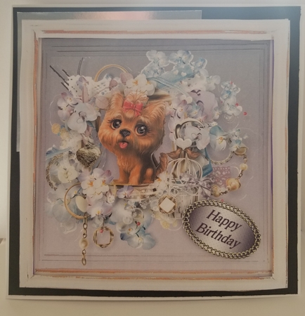 Floral Pups 1 by Lystra Jordan