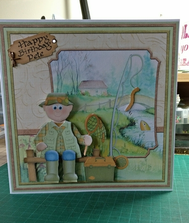 River Fishing 8x8 Mini Kit with Decoupage & Ages by MAGGIE SCOTT