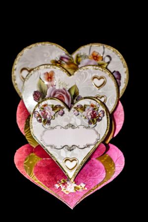 Triple Easel Heart Shaped Card by Margaret Knight