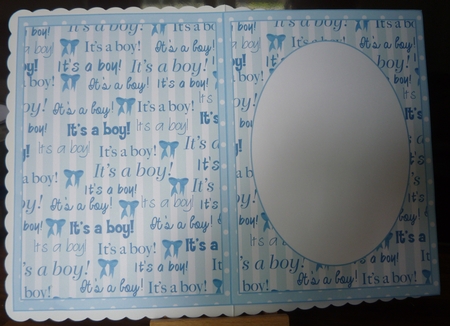 Oval Layer Card - New Baby Boy by Maida Blades