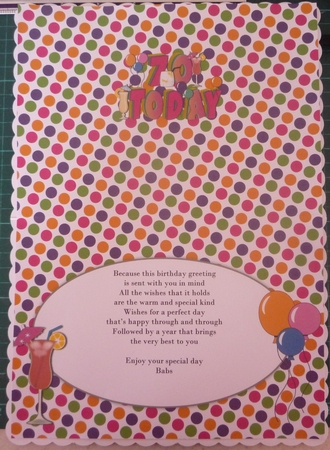 Balloons & Drinks 70 TODAY a5 insert by Maida Blades
