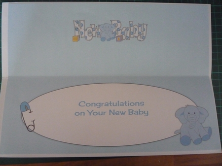 Cute Elephant NEW BABY large dl 2 insert by Maida Blades