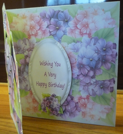 Hydrangeas - 6 x 6 Floral Printable Cut Out Card Kit With Decoupage, Insert, Envelope, Tags & Instructions by Maida Blades