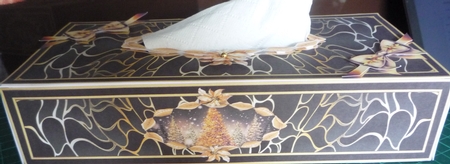  Gold & Black Tissure Box Cover/Gift Box by Maida Blades