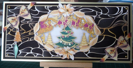 Gold & Black Christmas Large DL - 2 by Maida Blades