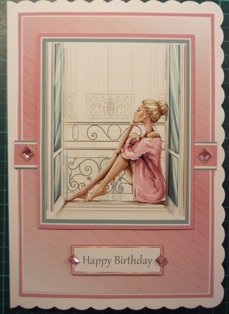 A5 A beautiful Day Card Front Topper and sentiments  by Maida Blades
