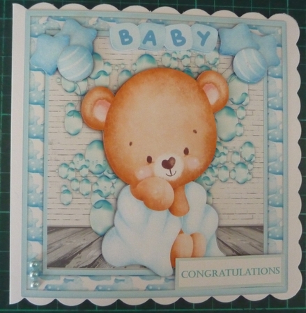7x7 Mini Kit, Beautiful Baby Boy Bear by Maida Blades