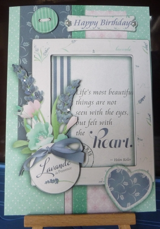 Dearest One 5 x 7 Inch 3D Decoupage Card Extra Sentiments and Insert by Maida Blades