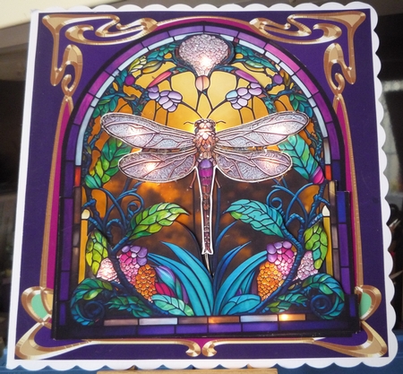 Stained Glass Dragonfly 2 by Maida Blades