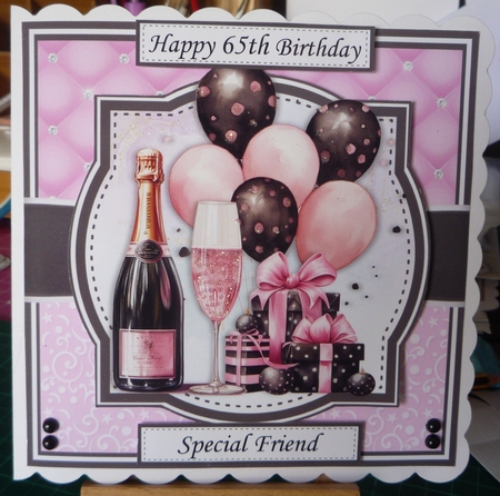 PINK & PRETTY BIRTHDAY bumper kit with decoupage by Maida Blades