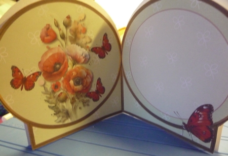 Poppies & Butterflies - Cut & Fold Card by Maida Blades