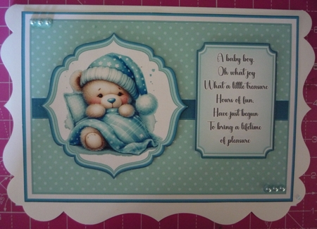 A5 Sleeping Teddies Boy Bumper Kit Collections - x6 Mini Kits by Maida Blades