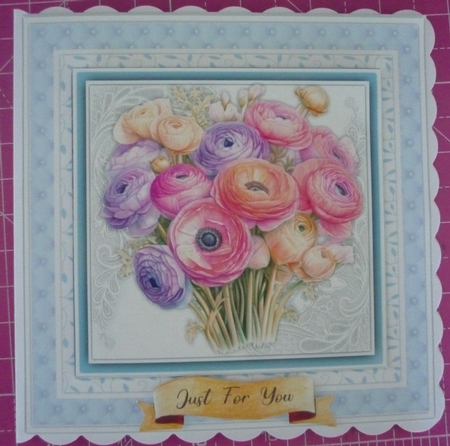 8x8 Mini Kit Beautiful Floral Ranuncula Flowers by Maida Blades