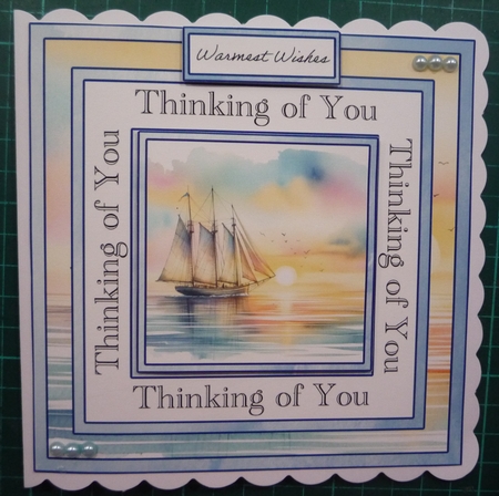 Sailing Calm Seas 7 Inch Square by Maida Blades