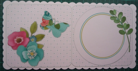 Floral Bouquet Rounded Corner Decoupage Card and Various Sentiments by Maida Blades