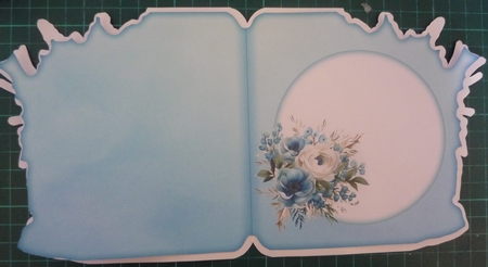 Blue Boots and Flowers Shaped Card with Insert and Sentiments by Maida Blades