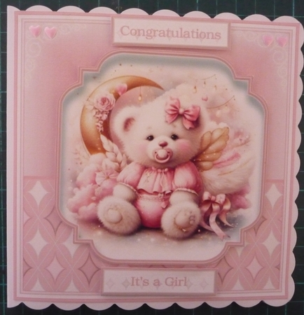 8x8 Baby Girl Mini Pyramage Kit - x5 A4 Sheets  by Maida Blades
