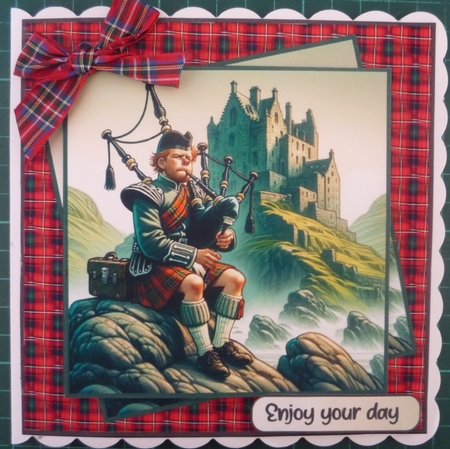 Playing the Bagpipes 7x7 by Maida Blades