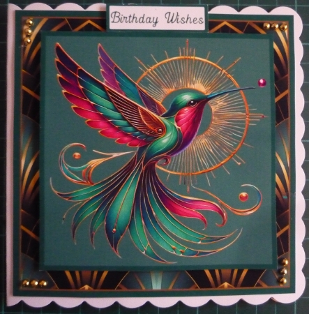 Art Deco Bird Mini Kit 7x7 by Maida Blades