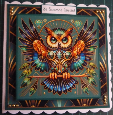 Art Deco Owls Mini Kit 7x7 by Maida Blades