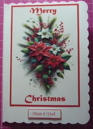 Christmas Poinsettia A5 Card by Maida Blades