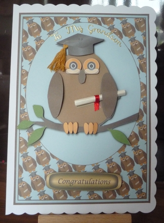 Graduation Owl Decoupage 2 by Maida Blades