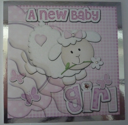 A New Baby Girl Lamb Felties Wavy Corner by Maida Blades