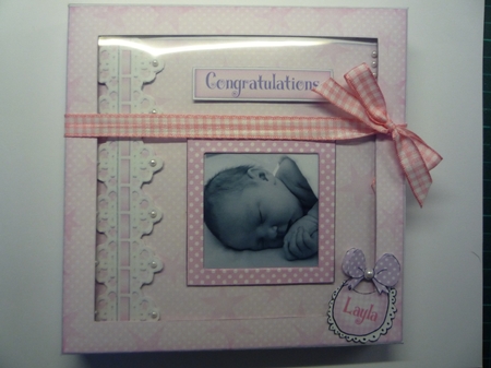 3D Baby Girl Carousel Coordinating Card Box Kit by Maida Blades