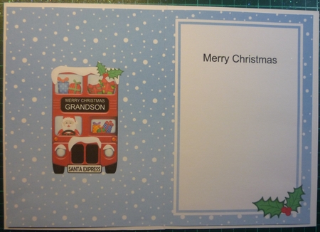 Xmas Santa Express A5 Grandson Matching A5 Insert by Maida Blades