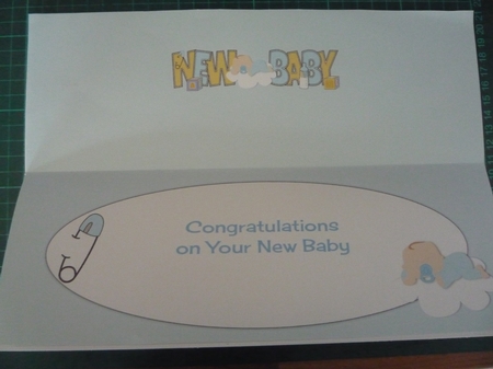 Cute Baby Boy on Cloud New Baby Large Dl Insert by Maida Blades