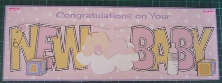 Cute Baby Girl on Cloud New Baby Large Dl by Maida Blades