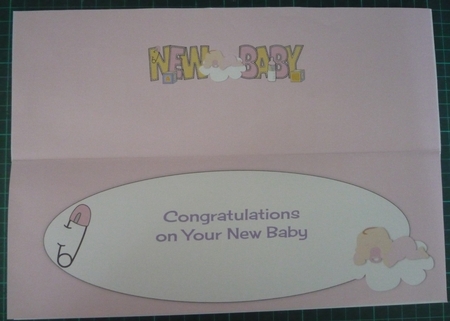 Cute Baby Girl on Cloud New Baby Large Dl Insert by Maida Blades