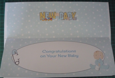 Cute Baby Boy with Baby Bottle New Baby Large Dl Insert by Maida Blades