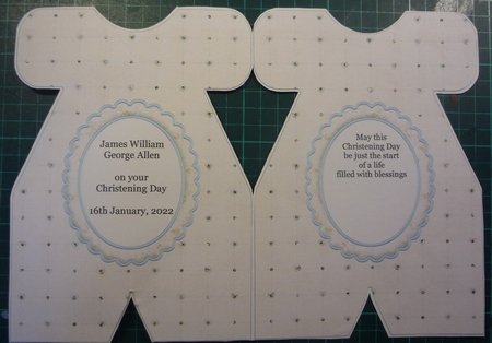 Christening Suit Boy Shaped Card Mini Kit by Maida Blades