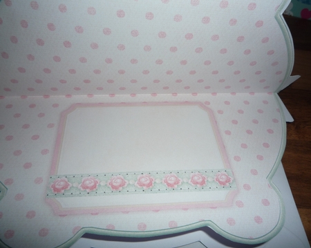 New Baby Girl Pink Pram Shape Card 3 Sheet Mini Kit by Maida Blades