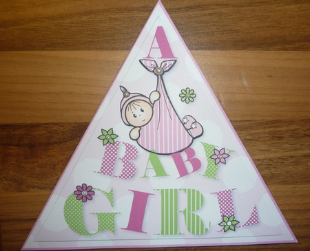 Baby Girl Triangle Card Mini Kit by Maida Blades
