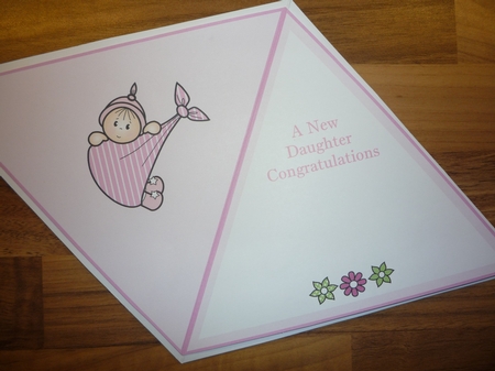 Baby Girl Triangle Card Mini Kit by Maida Blades