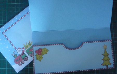 Christmas Santa's Train Money or Gift Wallet Card Kit by Maida Blades