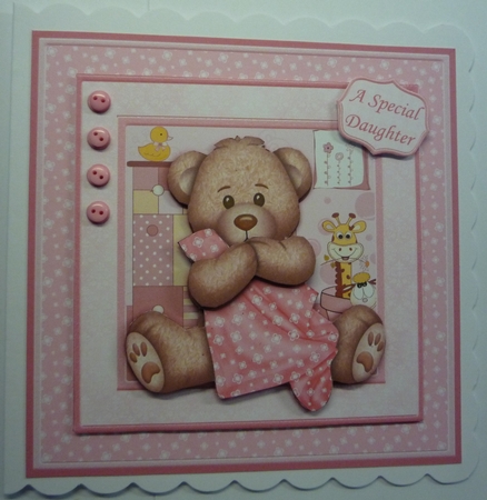 New Baby Girl Baby Blanket 8x8 Mini Kit & Decoupage by Maida Blades